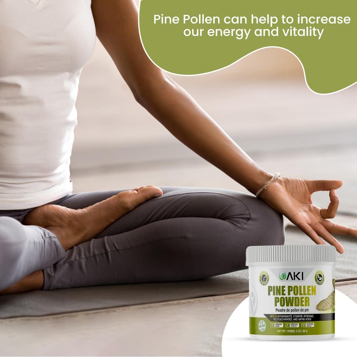 Polvo de Polen de Pino AKI ORGANIC - 140g - Vegano y Sin Gluten