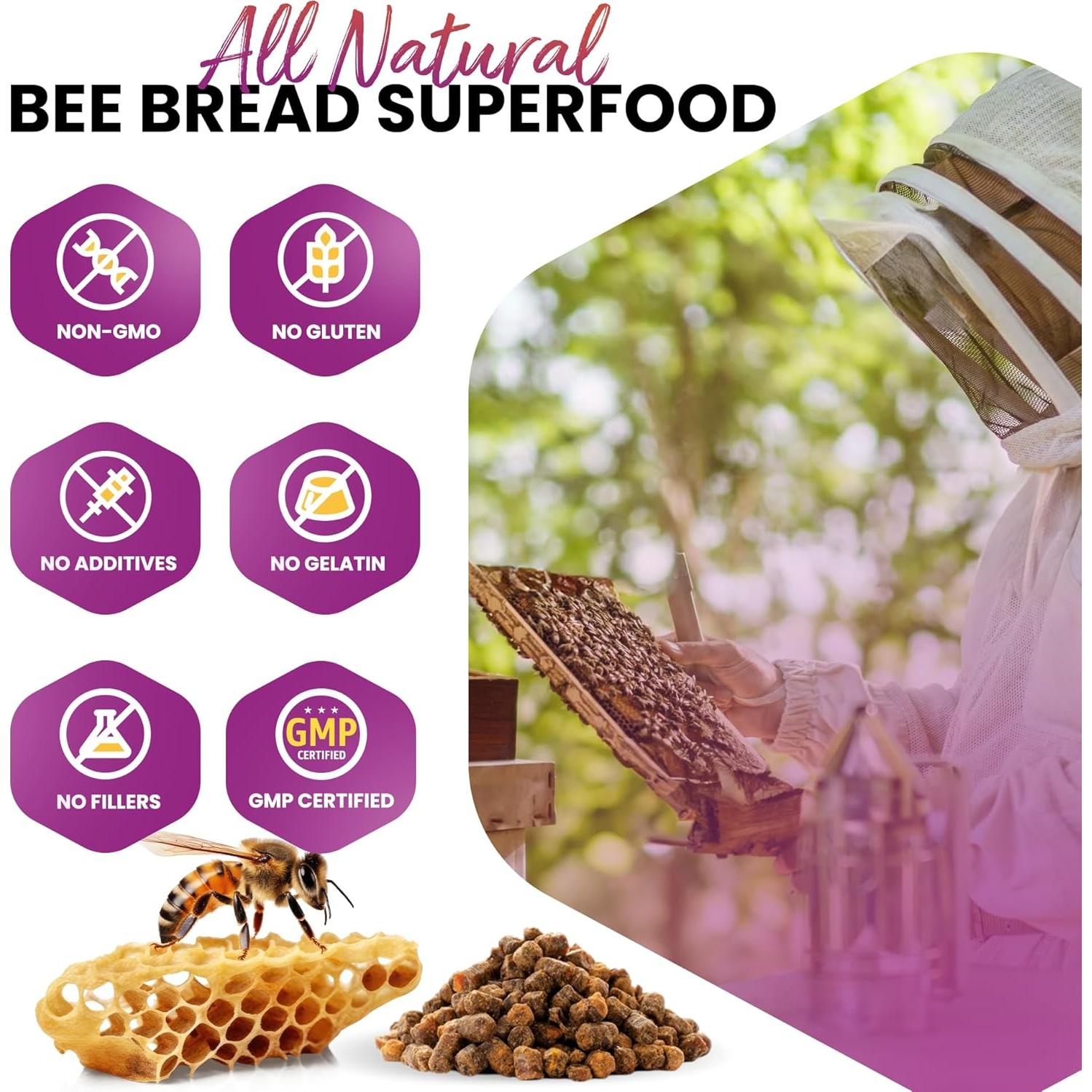 Cápsulas de Pan de Abeja y Jalea Real 100% Naturales