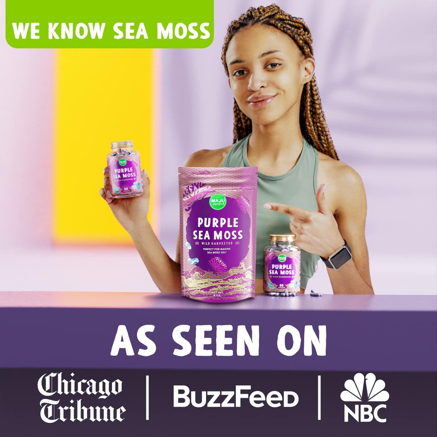 Cápsulas de Musgo Marino Púrpura MAJU 60 ct - Chondrus Crispus