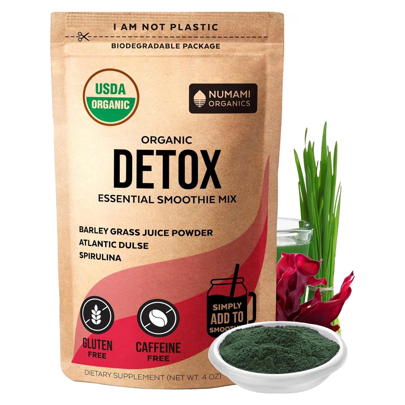 Mezcla de Batido Detox Orgánico Numami 113g con Espirulina