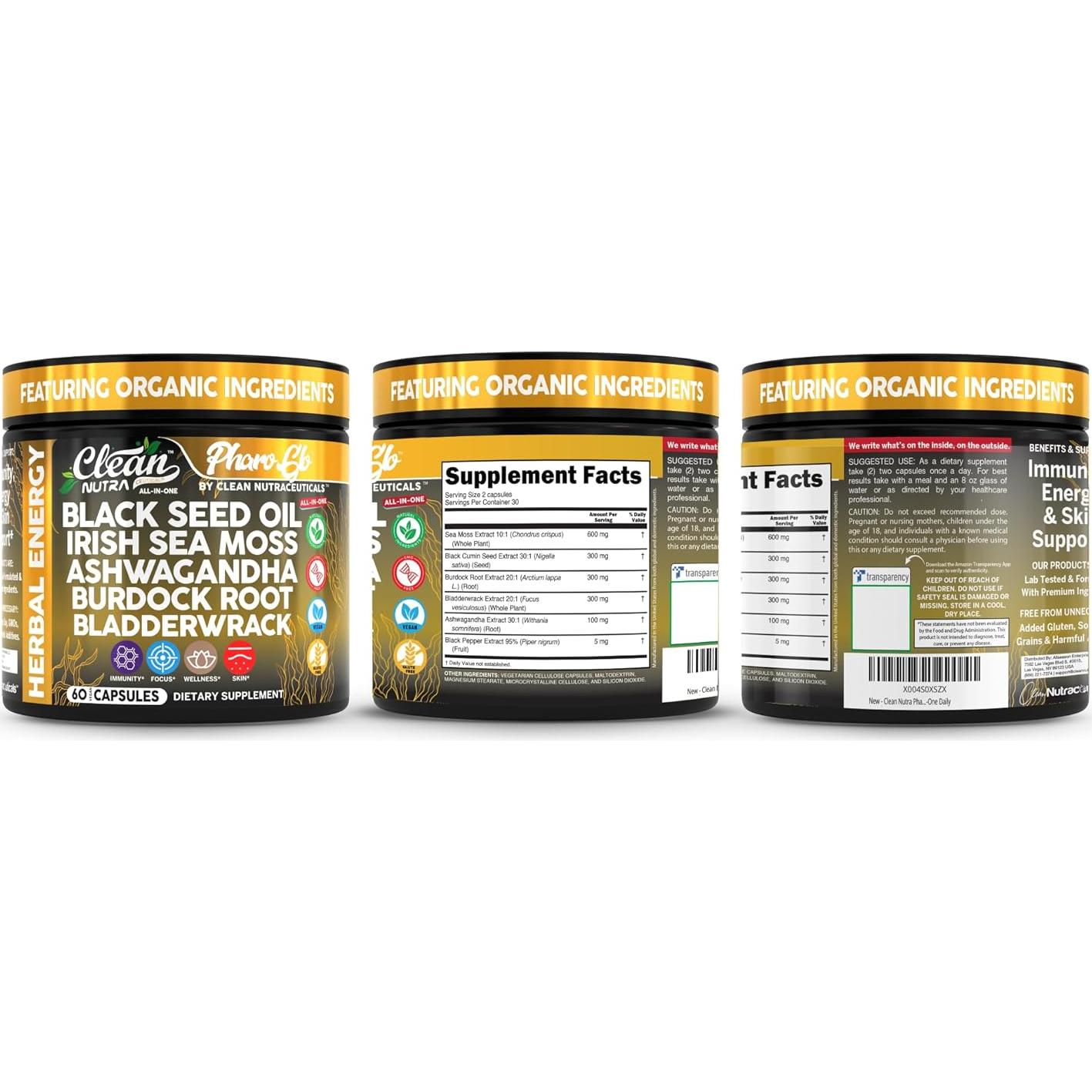 Cápsulas Clean Nutra Aceite Semilla Negra 60 Unidades