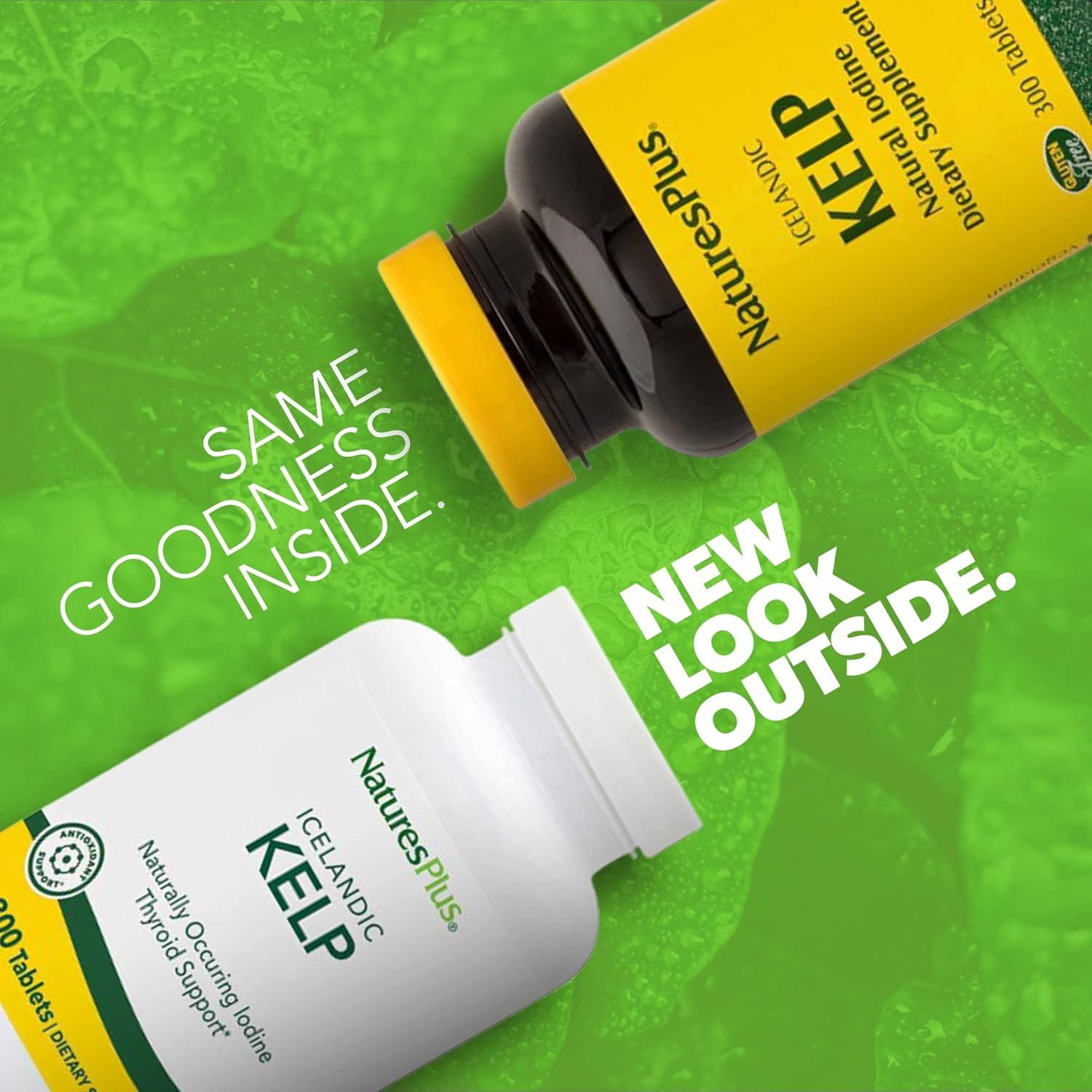 Suplemento de Yodo NaturesPlus Kelp 150 mcg 300 Tabletas