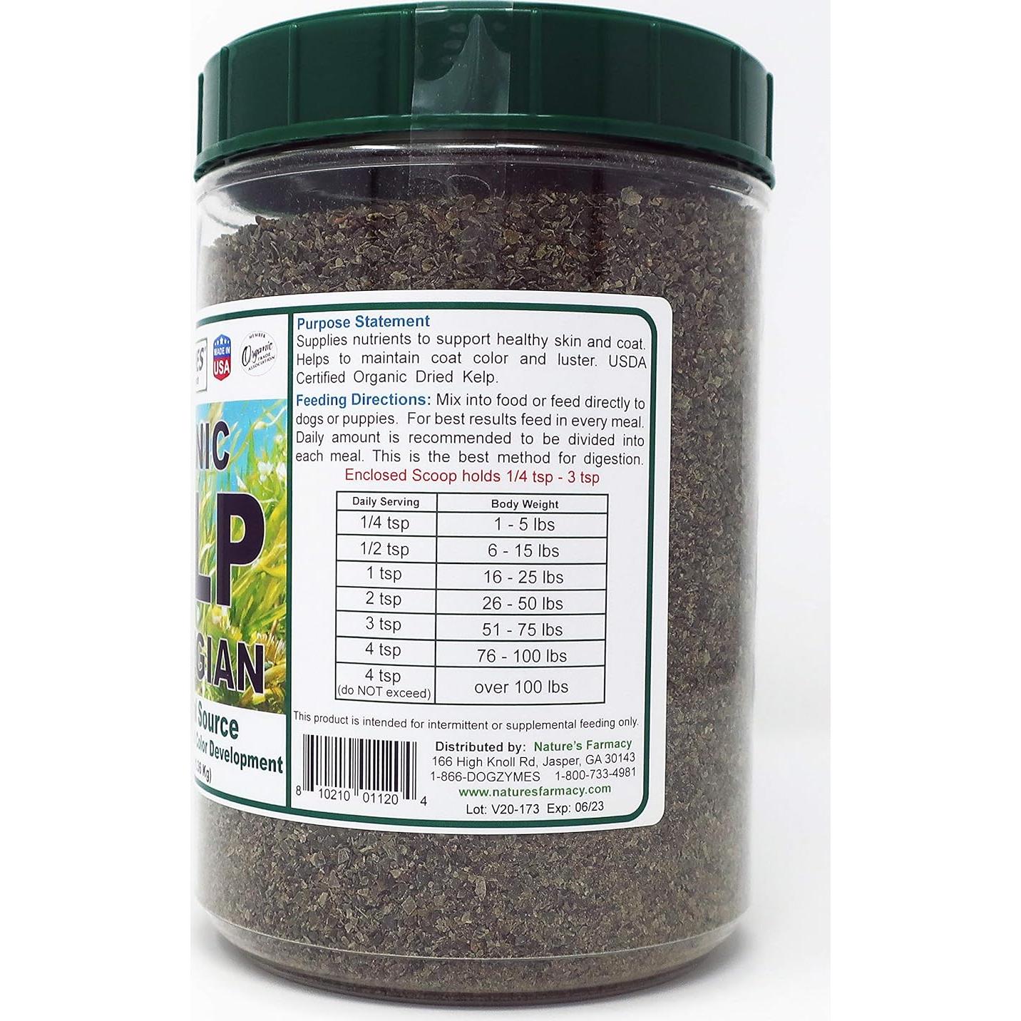 Kelp Orgánico para Mascotas Dogzymes 1.36 kg - Suplemento Nutricional