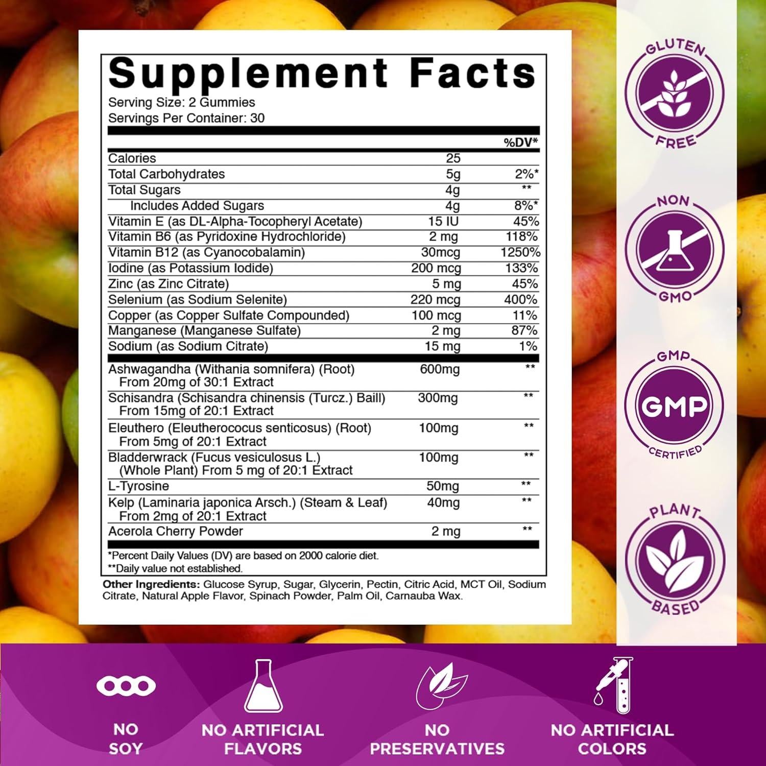 Gomitas Veganas Vitamatic para Tiroides con Yodo - 60 Unidades