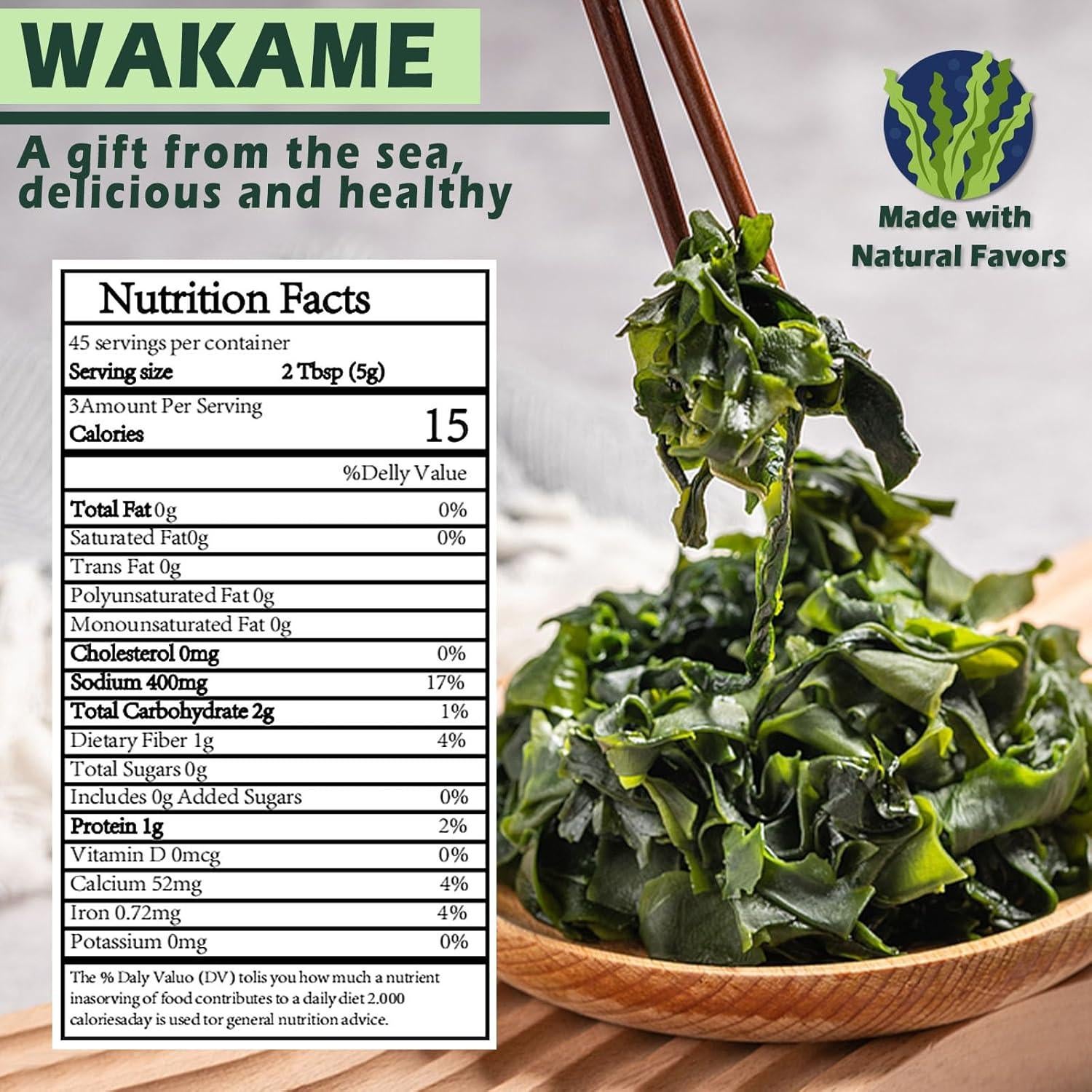 Algas Wakame Secas Premium HAVNDRAE 226.8g - Sin Gluten
