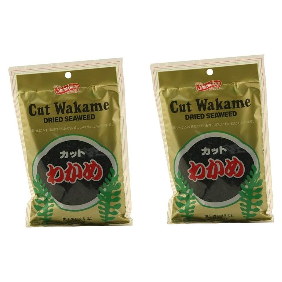 Wakame Algas Secas Cortadas Shirakiku 2 Paquetes 70g