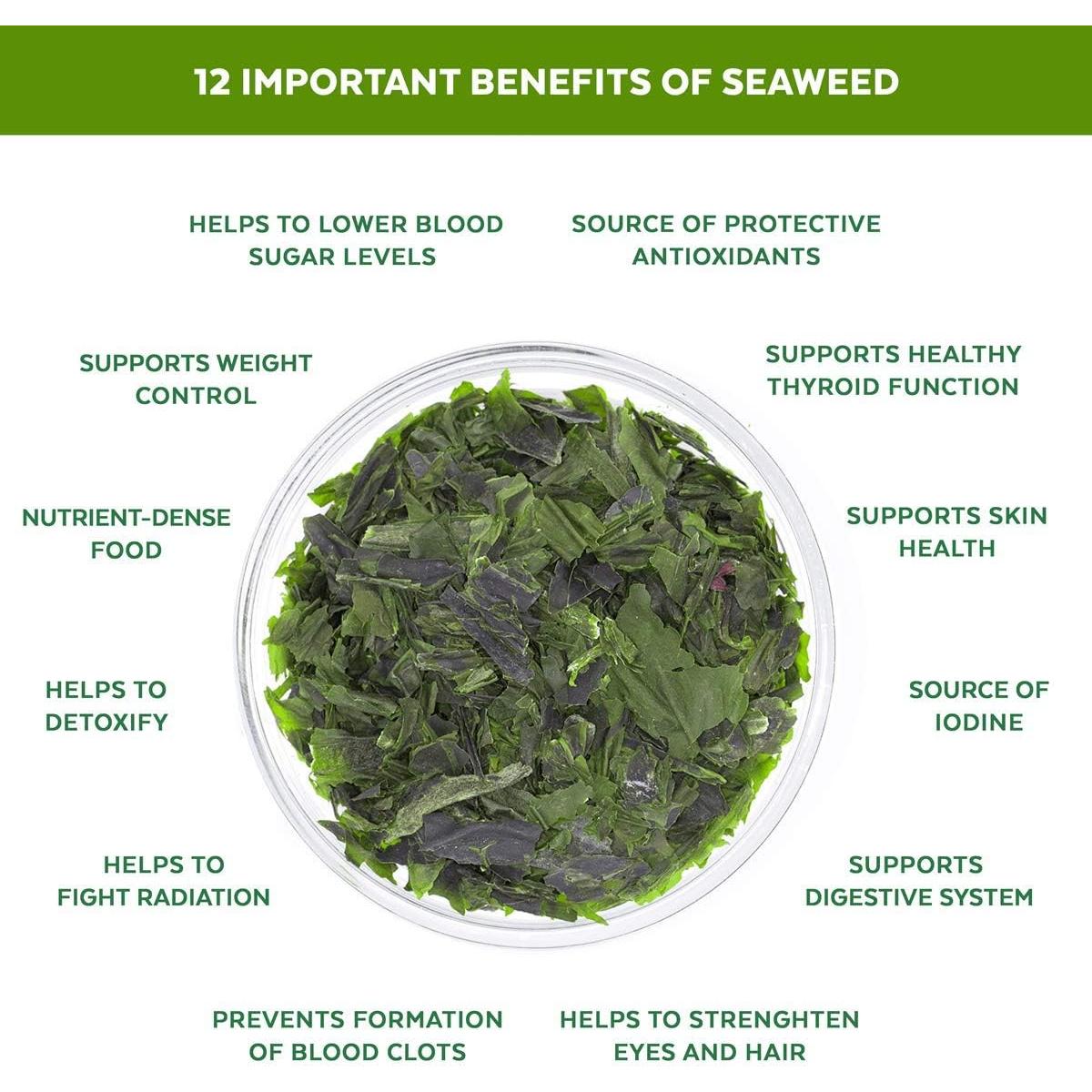 Copos de Algas Wakame Orgánicas Liofilizadas 18.14 g - Nordic Seaweed