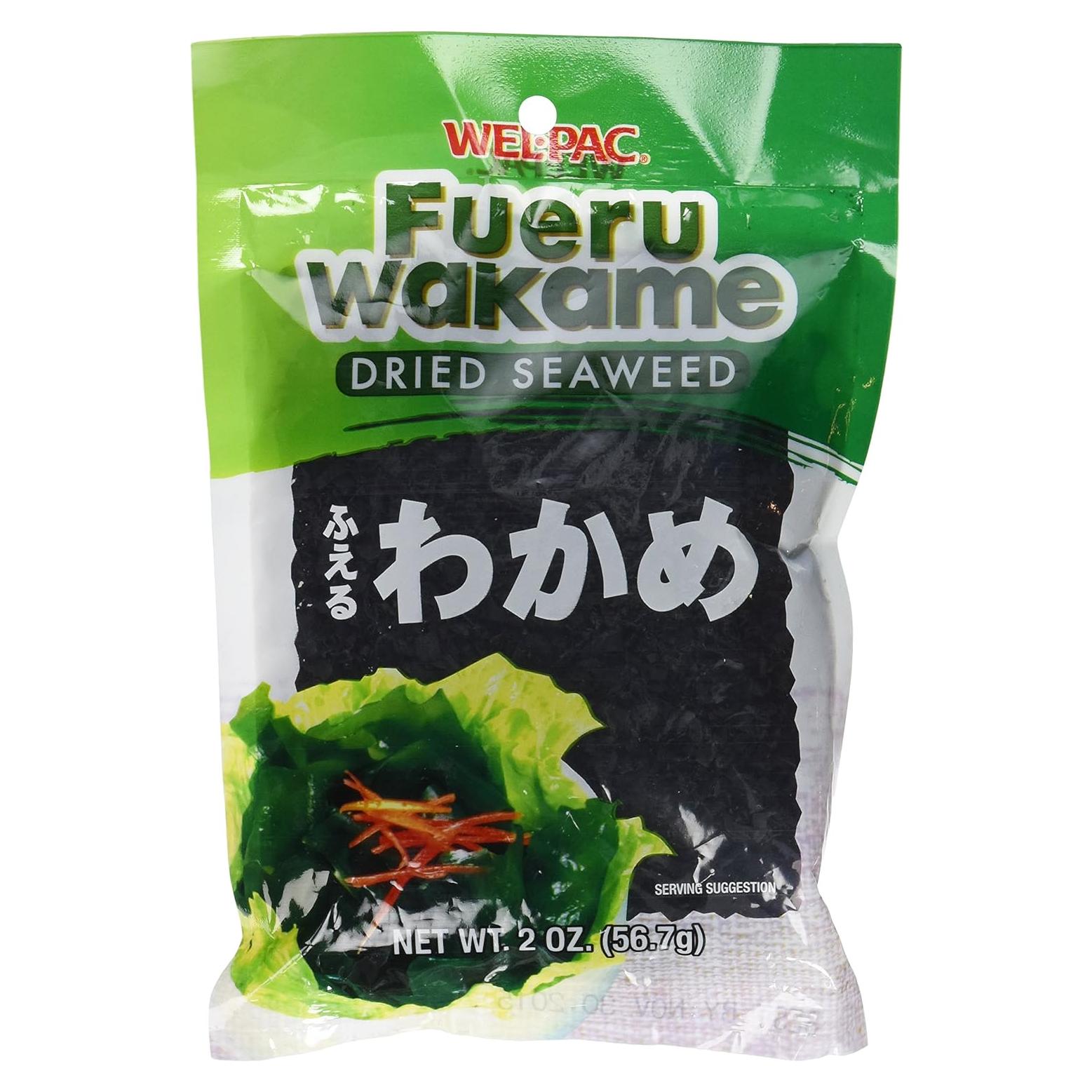 Wel-Pac Alga Wakame Secada 113.4 g (Paquete de 2)