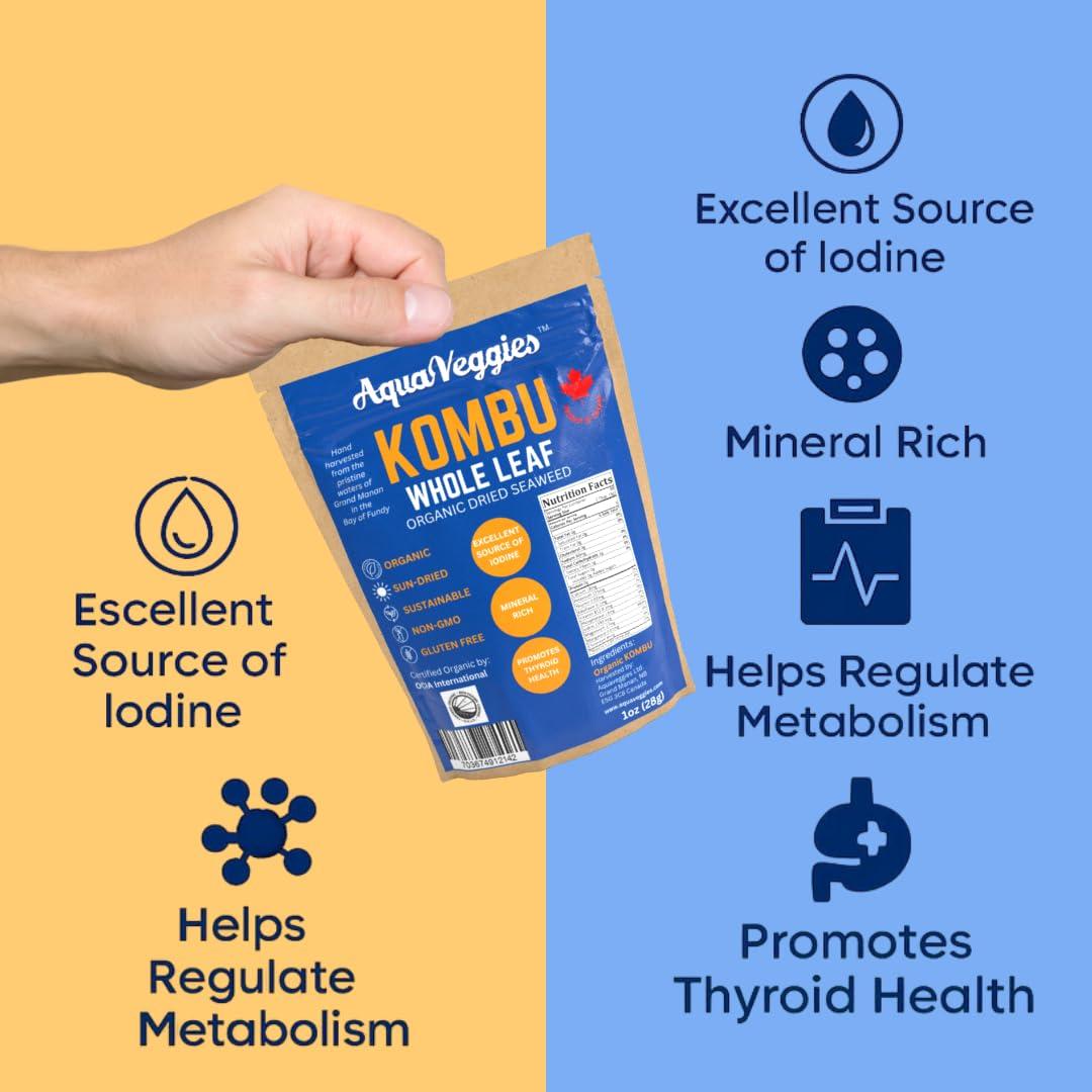 Kombu Orgánico Aqua Veggies 28.35g - Algas Marinas Sin Gluten
