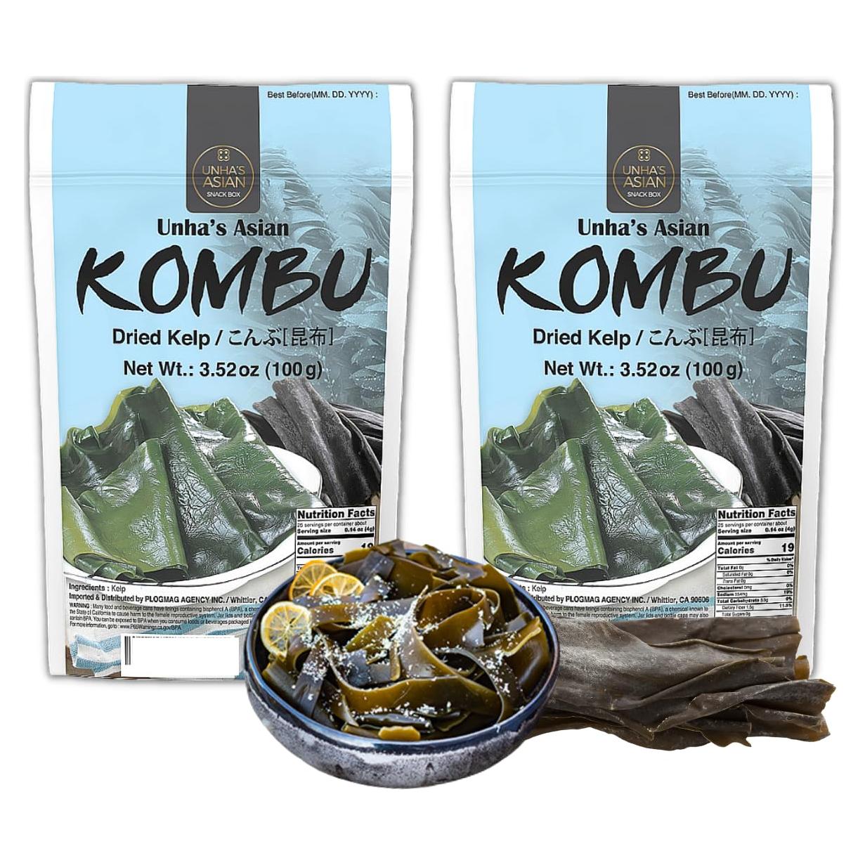 Kombu Seco Coreano 100% Natural - Alga Marina 200 g (2 Paquetes)