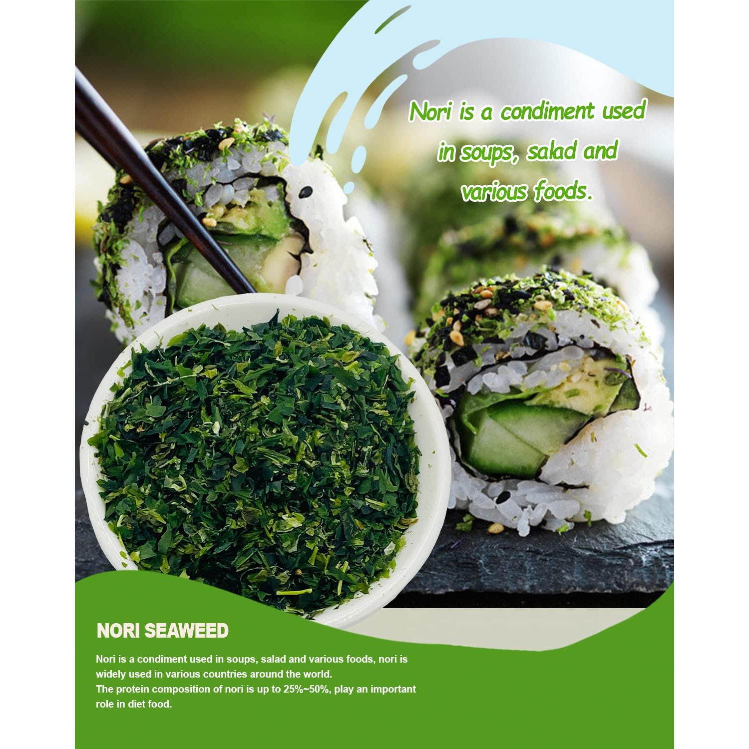 Copos de Alga Nori Crudos TUOTAI 100g Vegano Sin Aditivos