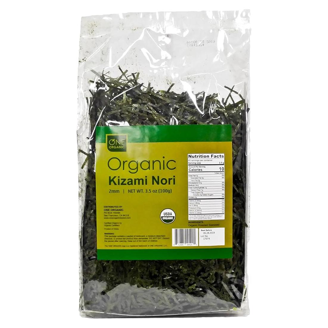 Nori Kizami Orgánico ONE 99.22g - Alga Tostada 2mm