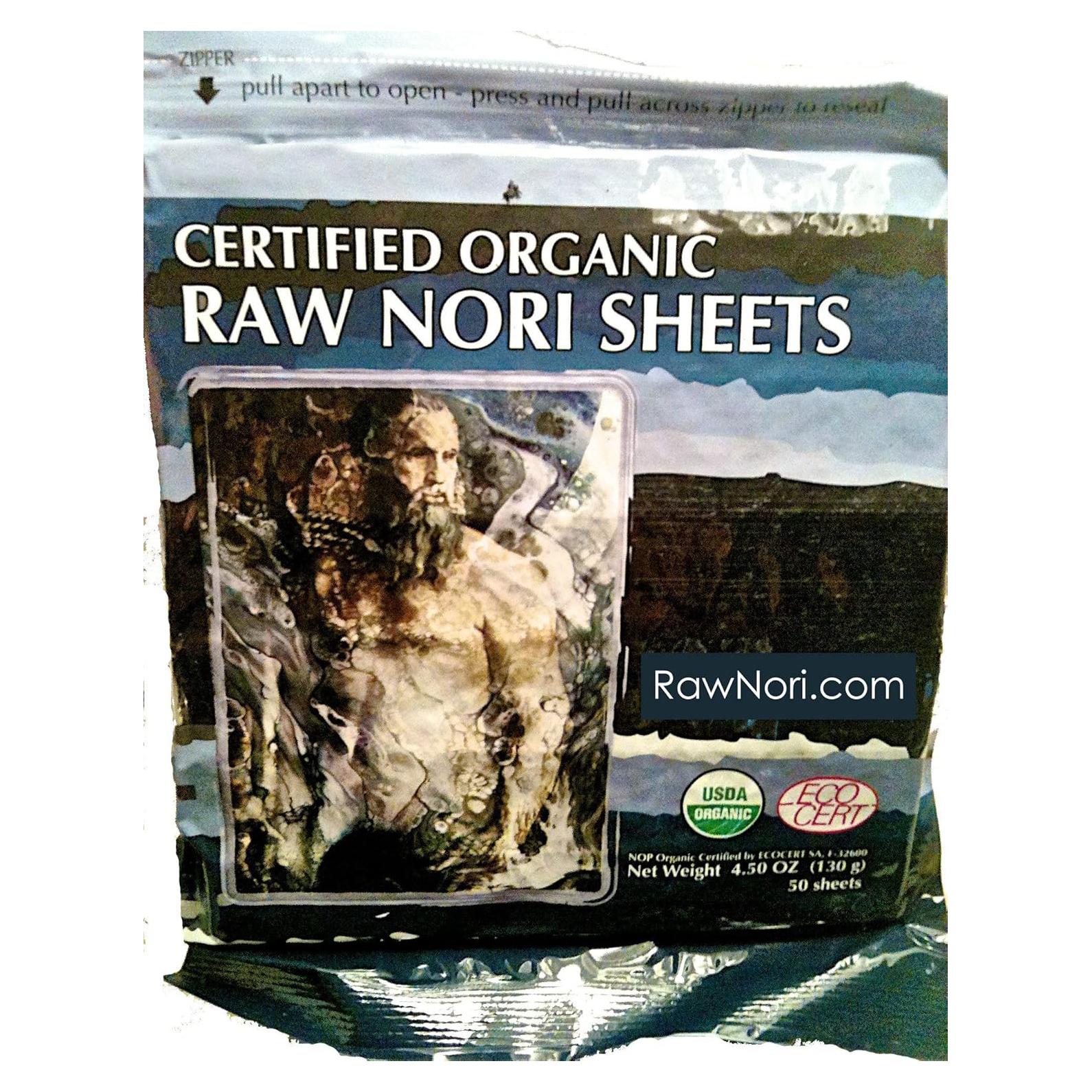 Hojas de Nori Orgánico Crudo 50 Unidades - RawNori
