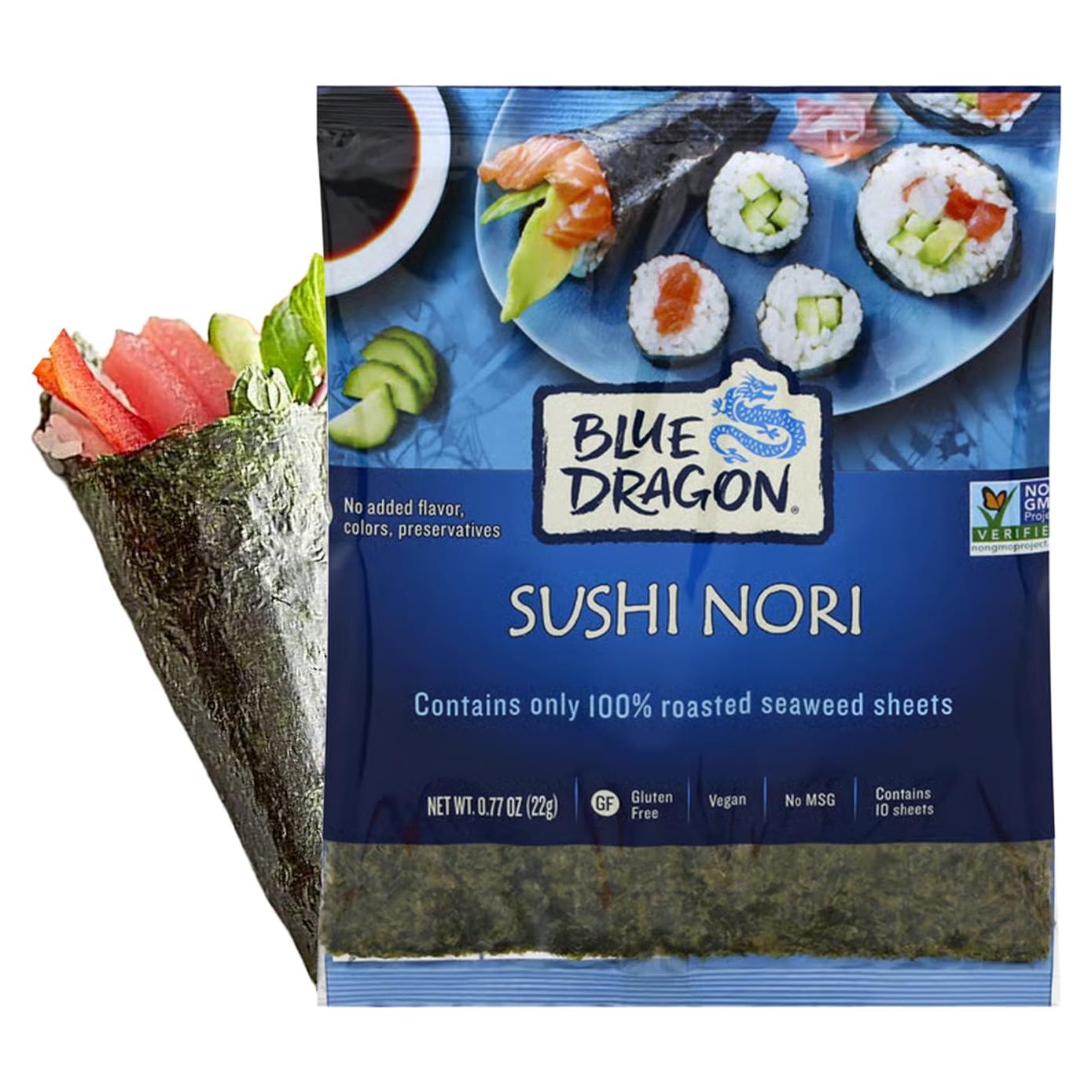 Nori de Sushi Blue Dragon 21.77 g - Alga Marina Asada Vegana