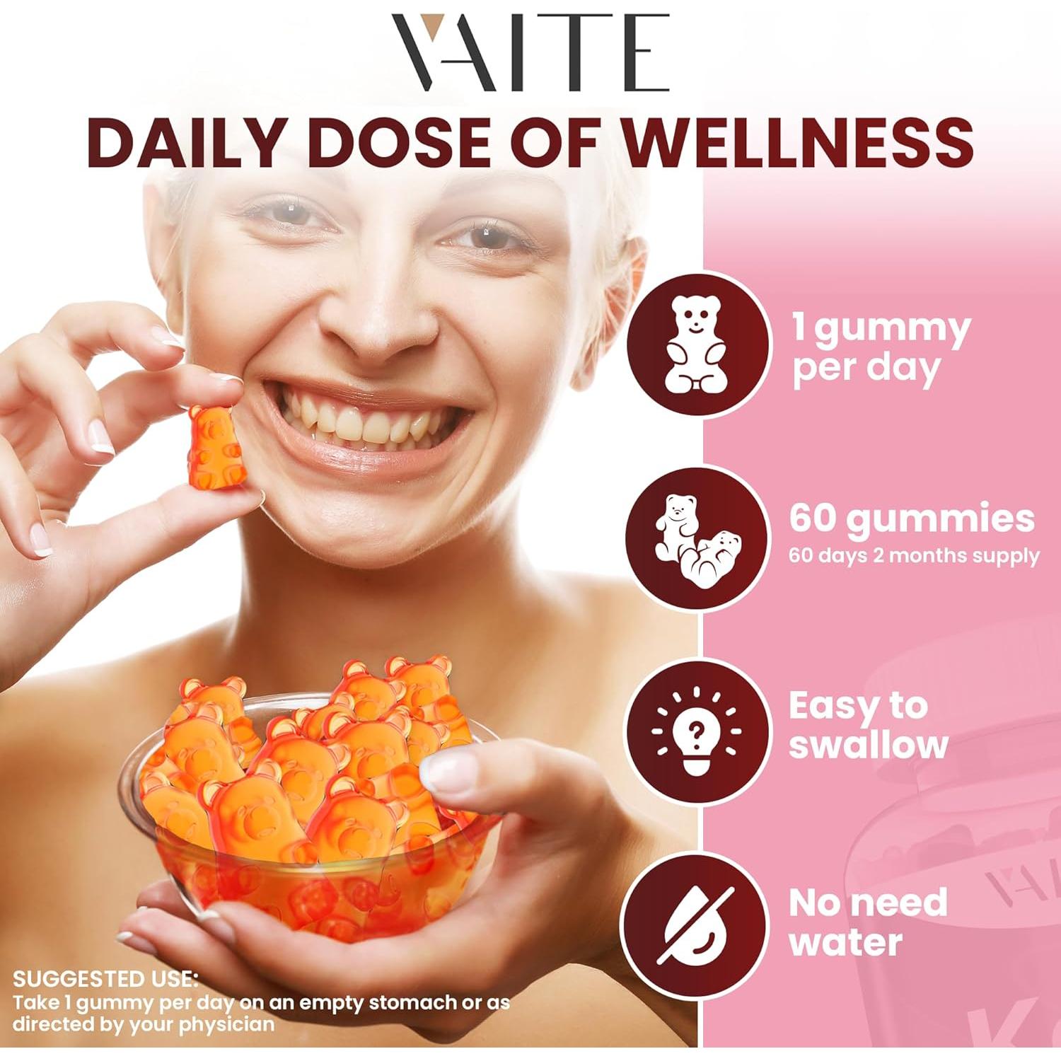 Suplemento de Kelp 1000mg VAITE - Gominolas Veganas de Yodo