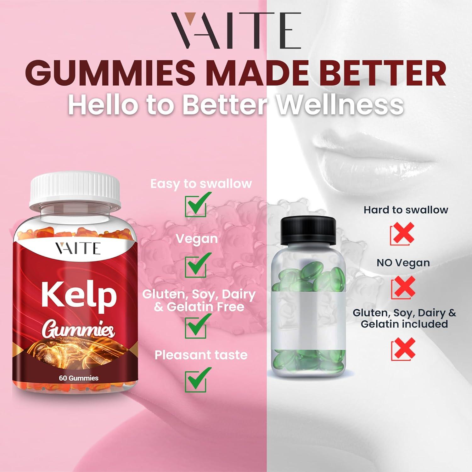 Suplemento de Kelp 1000mg VAITE - Gominolas Veganas de Yodo