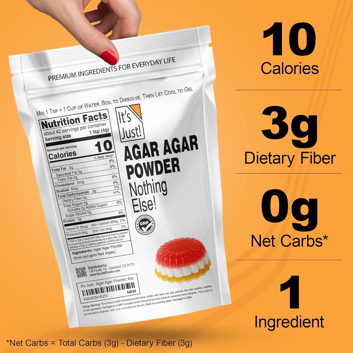 Polvo de Agar Agar 170g - Sustituto Vegano de Gelatina Esencial