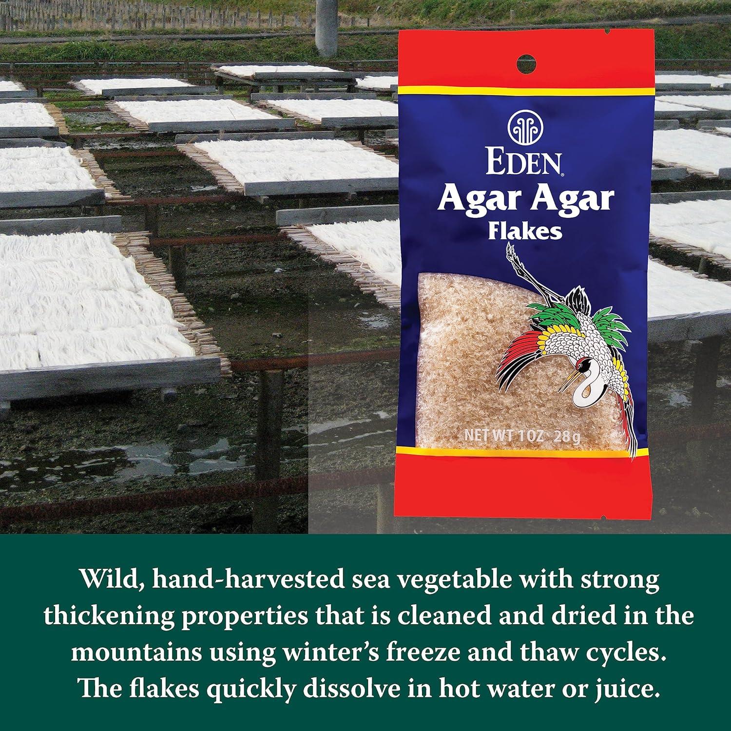 Copos de Agar Agar Eden 28.35 g - Gelatina Vegana Sin Sabor