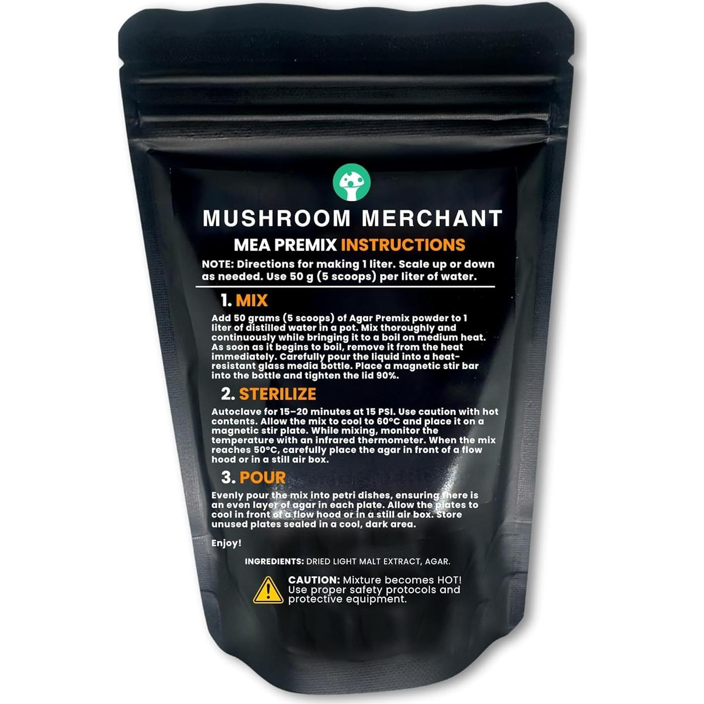 Mezcla de Agar de Extracto de Malta MEA 100g para Micología