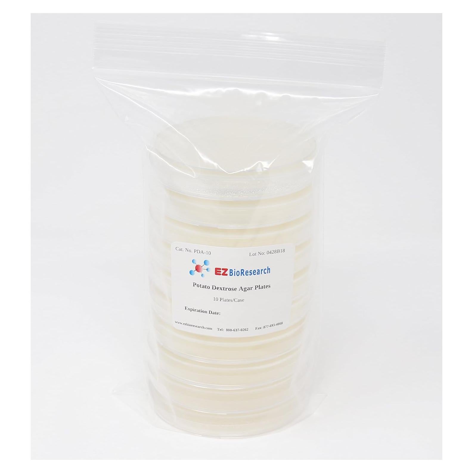 Placas de Agar de Dextrosa de Papa EZ BioResearch - 10 Unidades