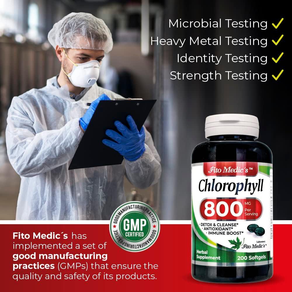 Clorofila Pura FITO MEDIC'S Lab 800mg 200 Softgels Detox