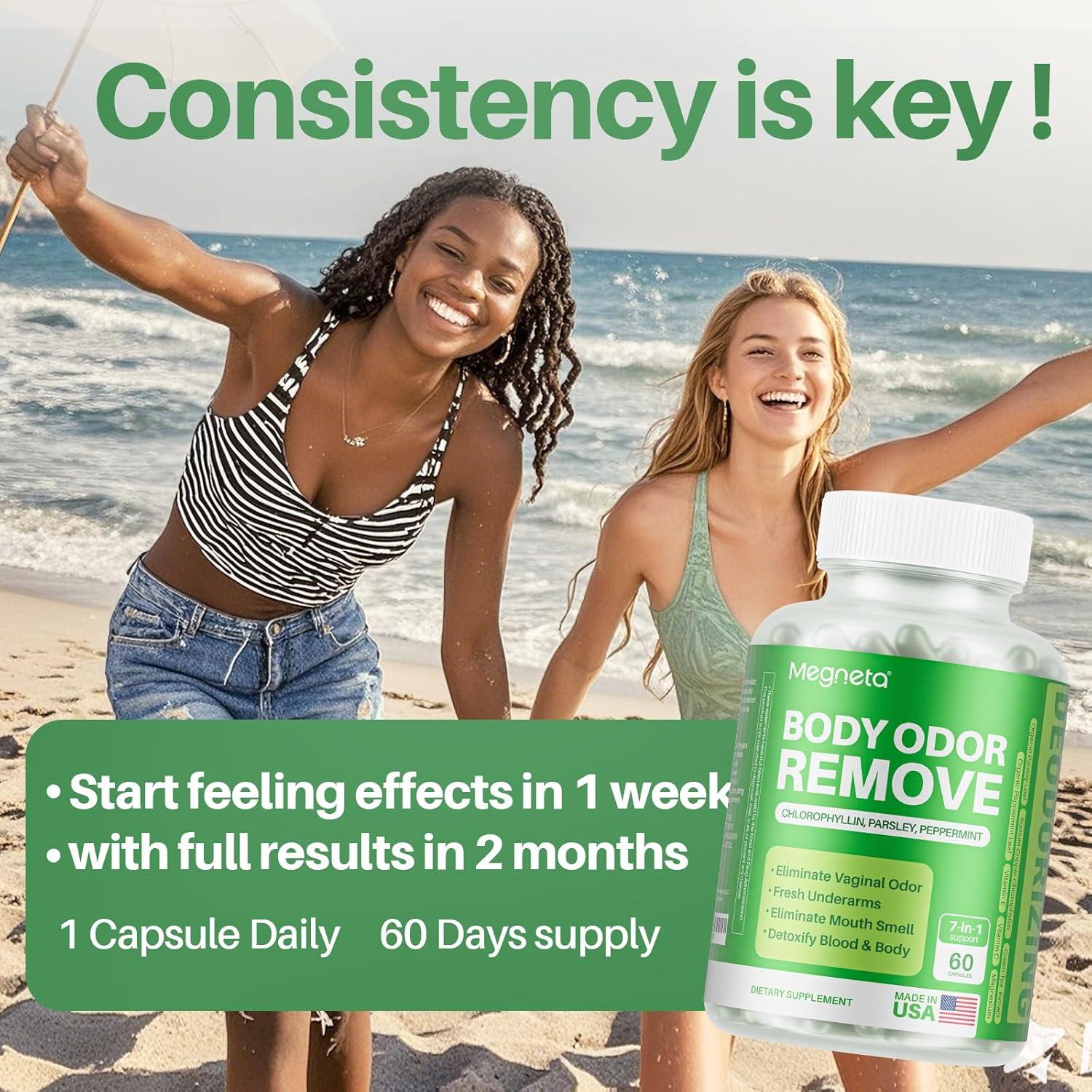 Suplemento Desodorante Corporal MEGNETA 60 Cápsulas Naturales