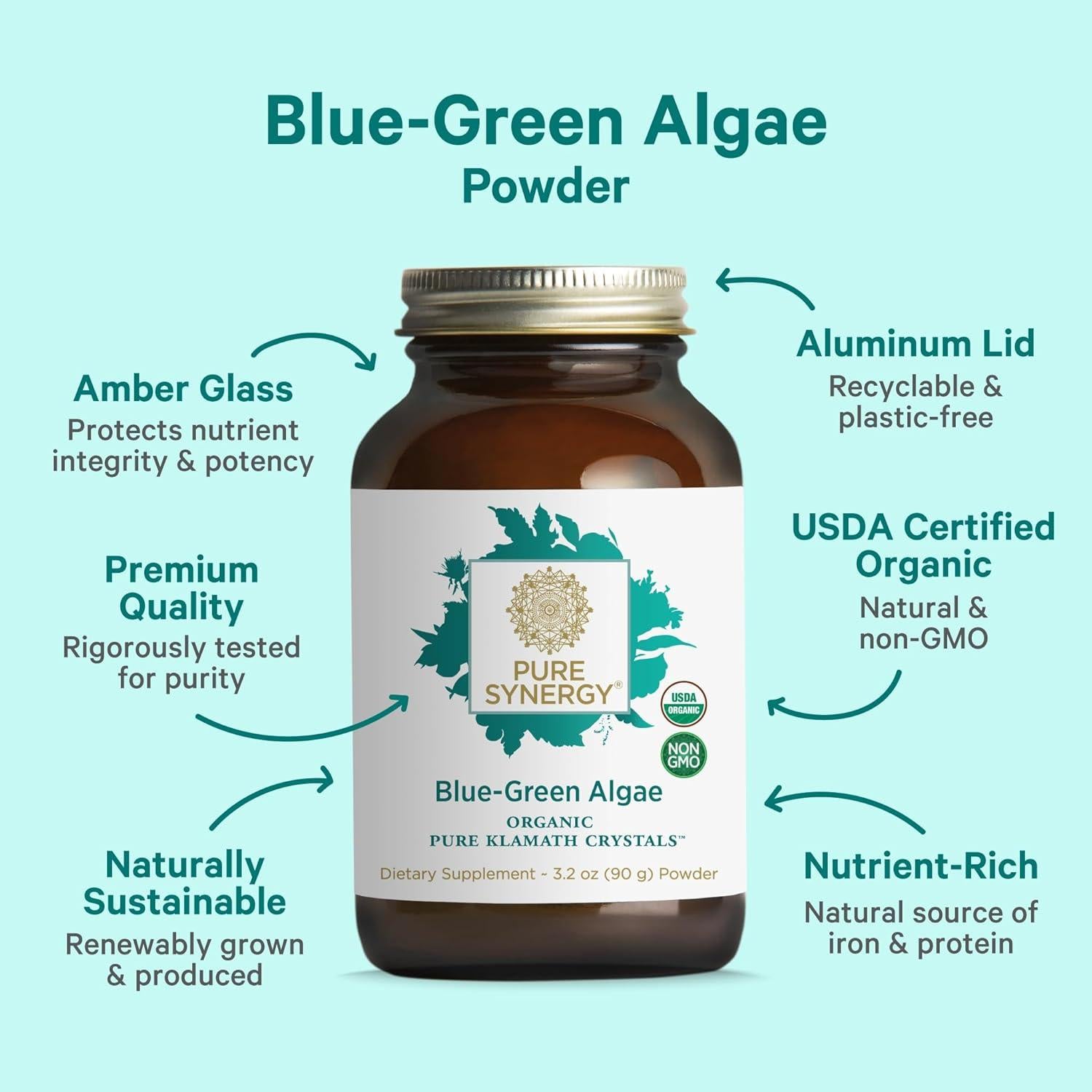 Polvo de Algas Azul-Green Synergy 90.72 g - Superfood Orgánico