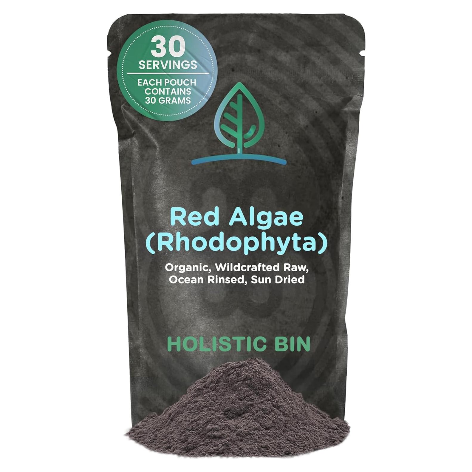 Polvo de Algas Marinas Rojas Holistic Bin 30g Vegano Sin Gluten