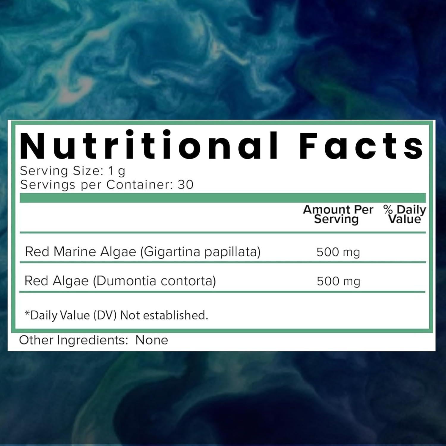 Polvo de Algas Marinas Rojas Holistic Bin 30g Vegano Sin Gluten