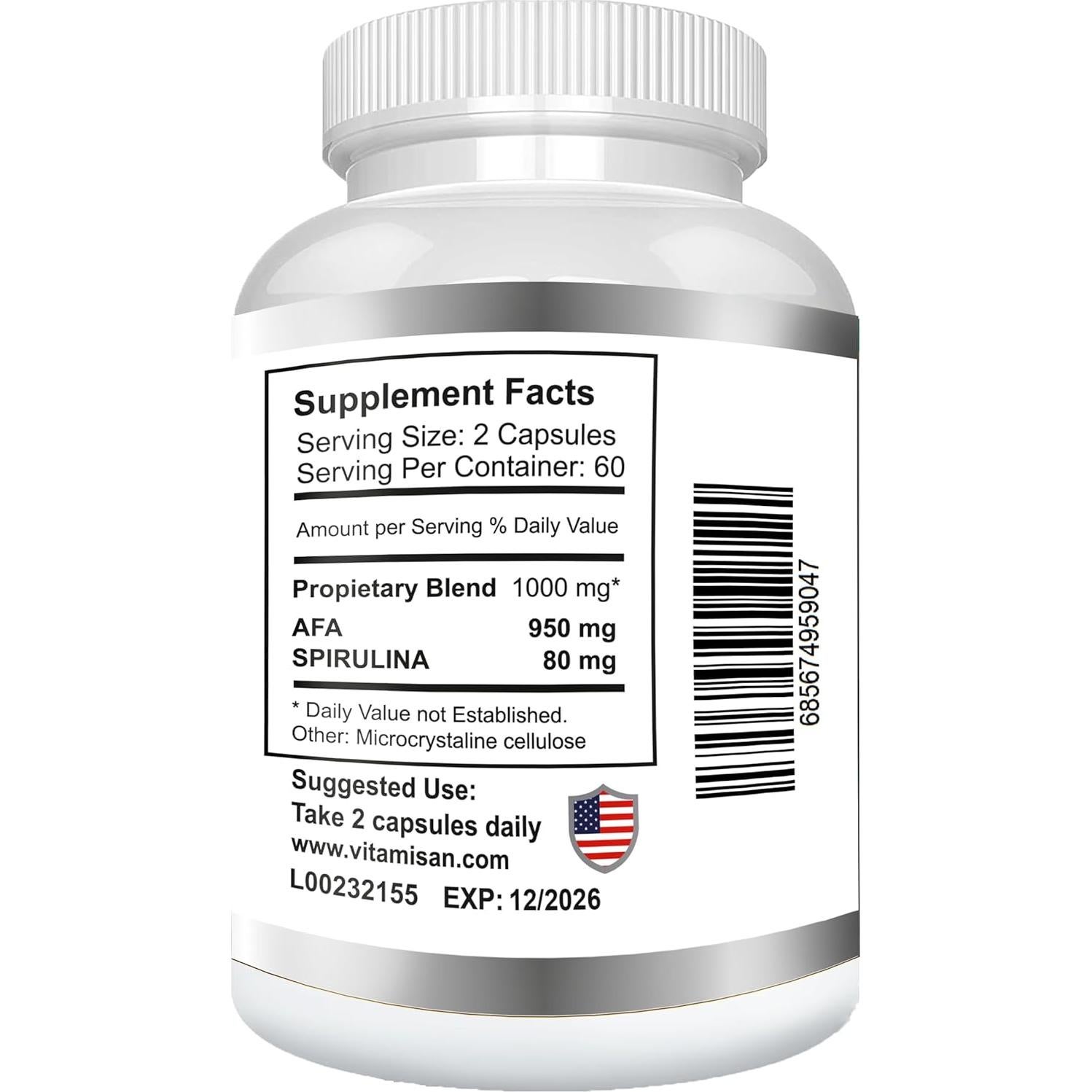 Cápsulas Antienvejecimiento Vitamisan 240 Unidades 1000 mg