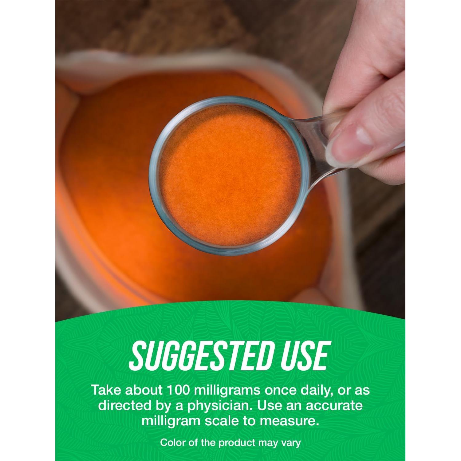 Polvo de Zeaxantina BulkSupplements 100g - Sin Gluten, 5mg/porción