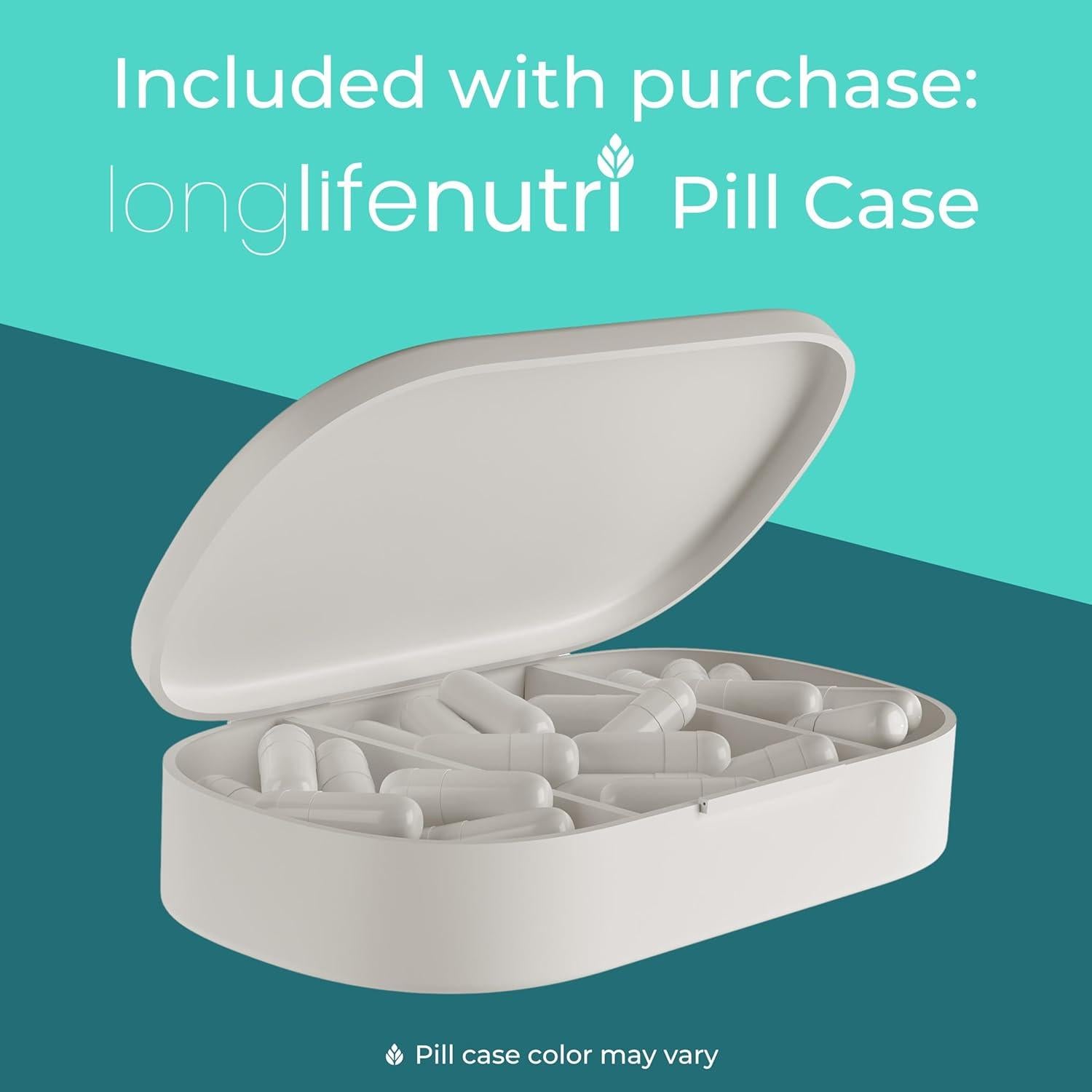 Suplemento Fucoidan 500mg LongLifeNutri 120 Cápsulas Veganas