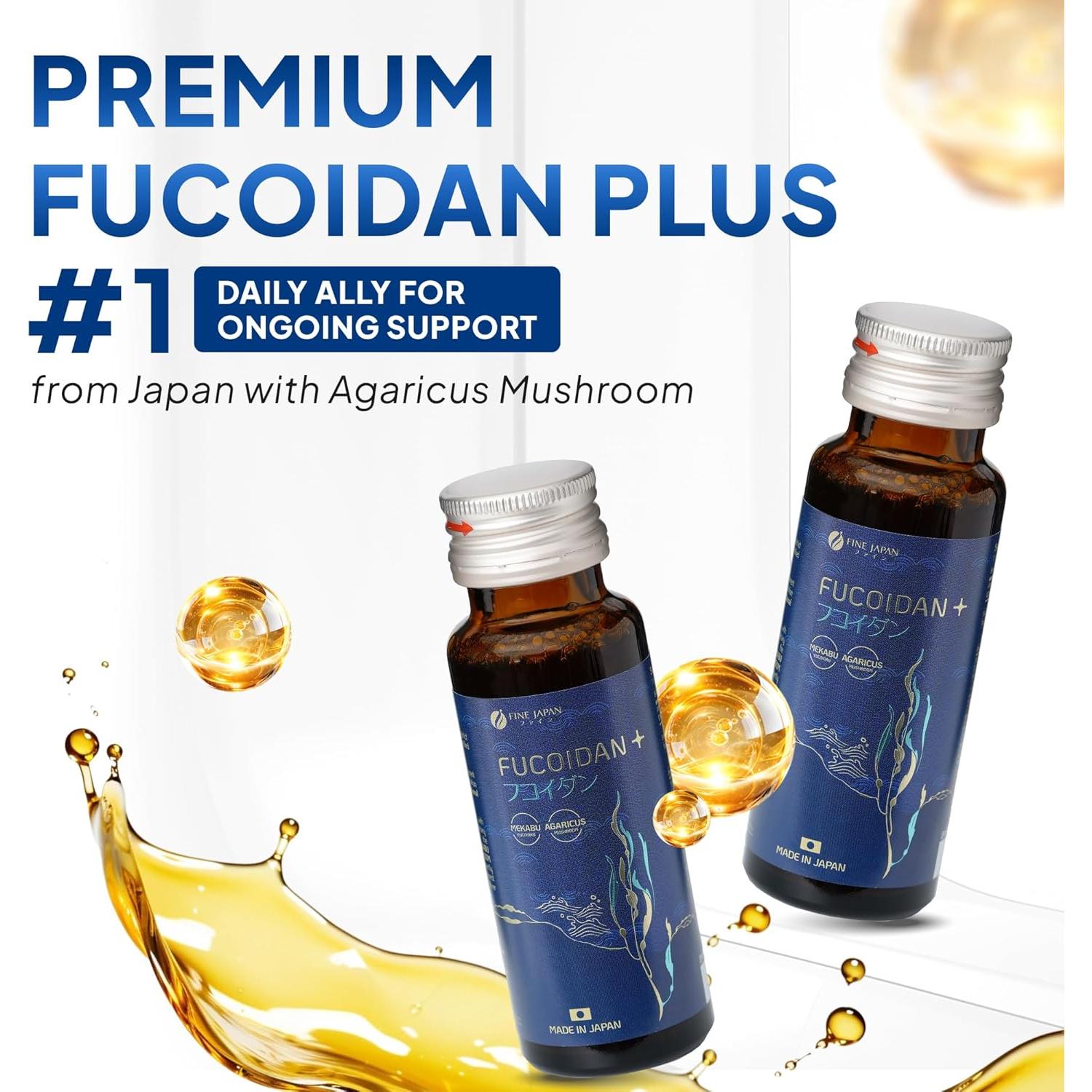 Suplemento Líquido FINE JAPAN Fucoidan Plus - 10 Botellas 50ml