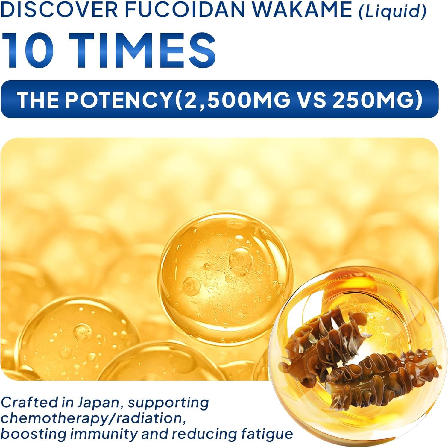 Suplemento Líquido FINE JAPAN Fucoidan Plus - 10 Botellas 50ml