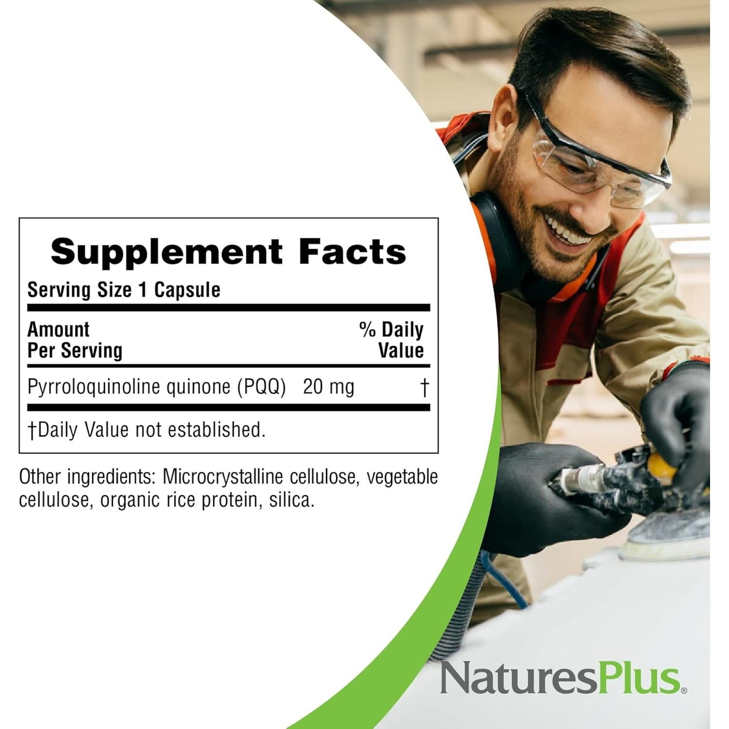 Suplemento Cerebral Natures Plus BrainCeutix PQQ 60 Cápsulas