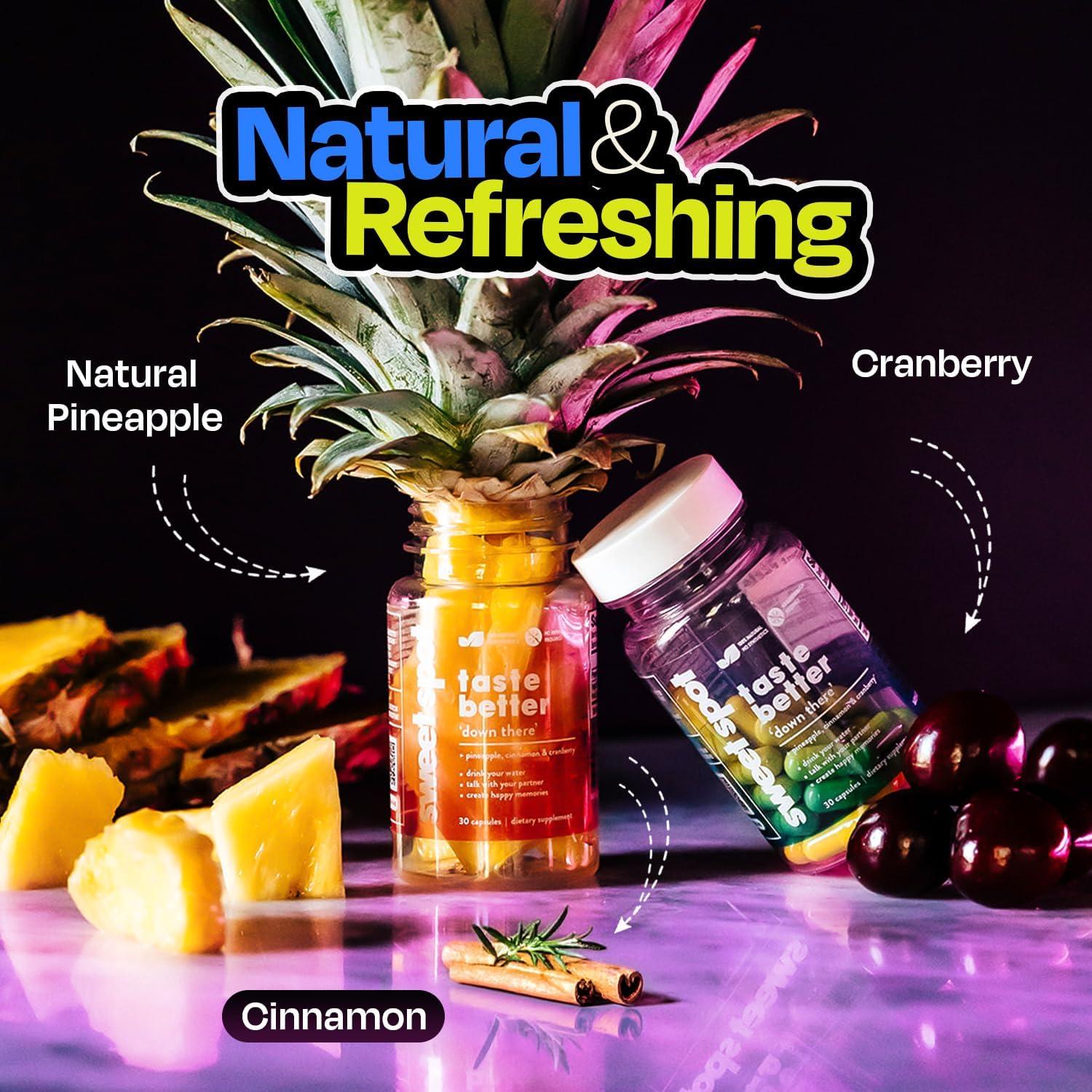 Probióticos para Hombres Sweet Spot 500mg - Piña, Arándano, Canela, 60 Cápsulas