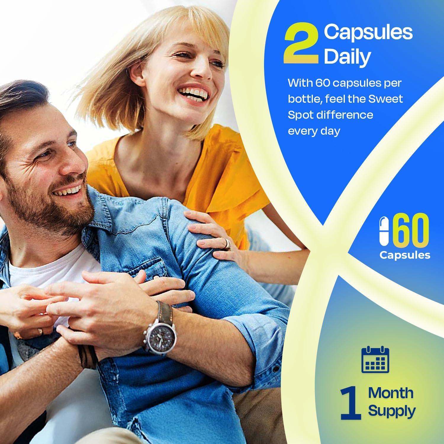 Probióticos para Hombres Sweet Spot 500mg - Piña, Arándano, Canela, 60 Cápsulas