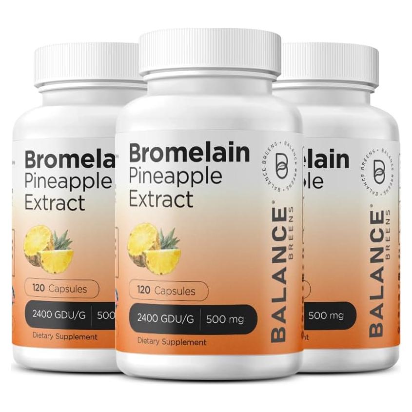 Bromelain 500mg Balance Breens - 120 Cápsulas Veganas