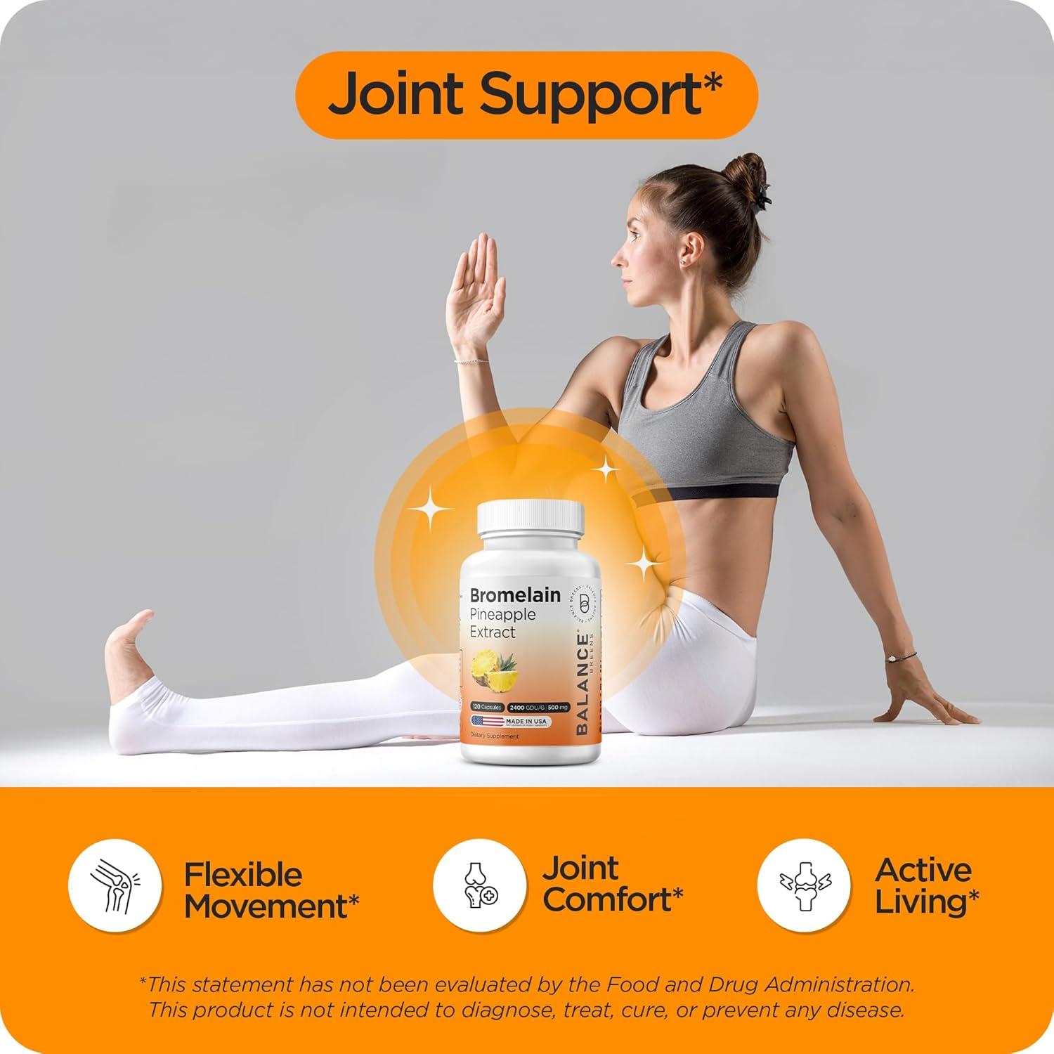 Bromelain 500mg Balance Breens - 120 Cápsulas Veganas