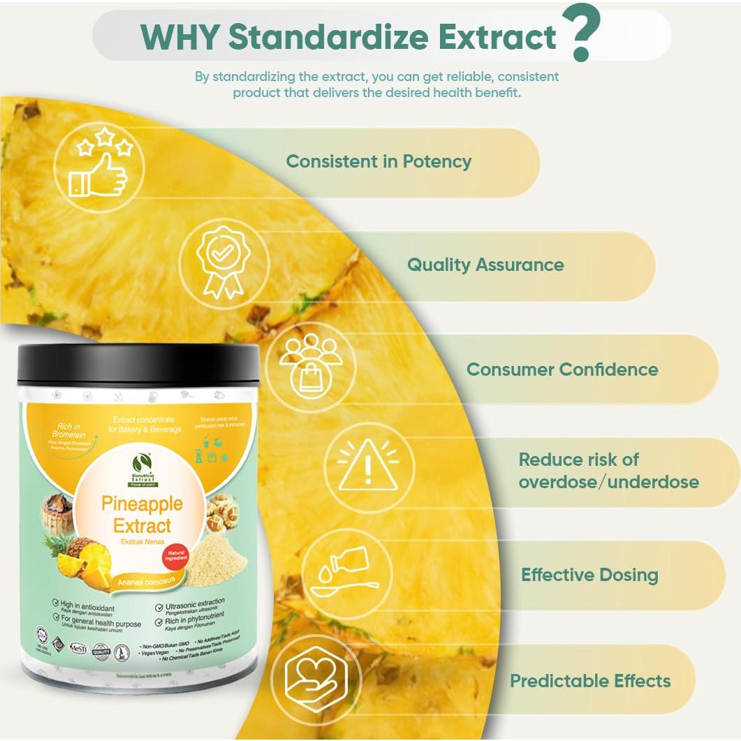 Polvo de Extracto de Piña 20:1 Bionutricia 200g - Sin Azúcar