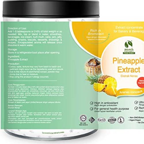 Polvo de Extracto de Piña 20:1 Bionutricia 200g - Sin Azúcar