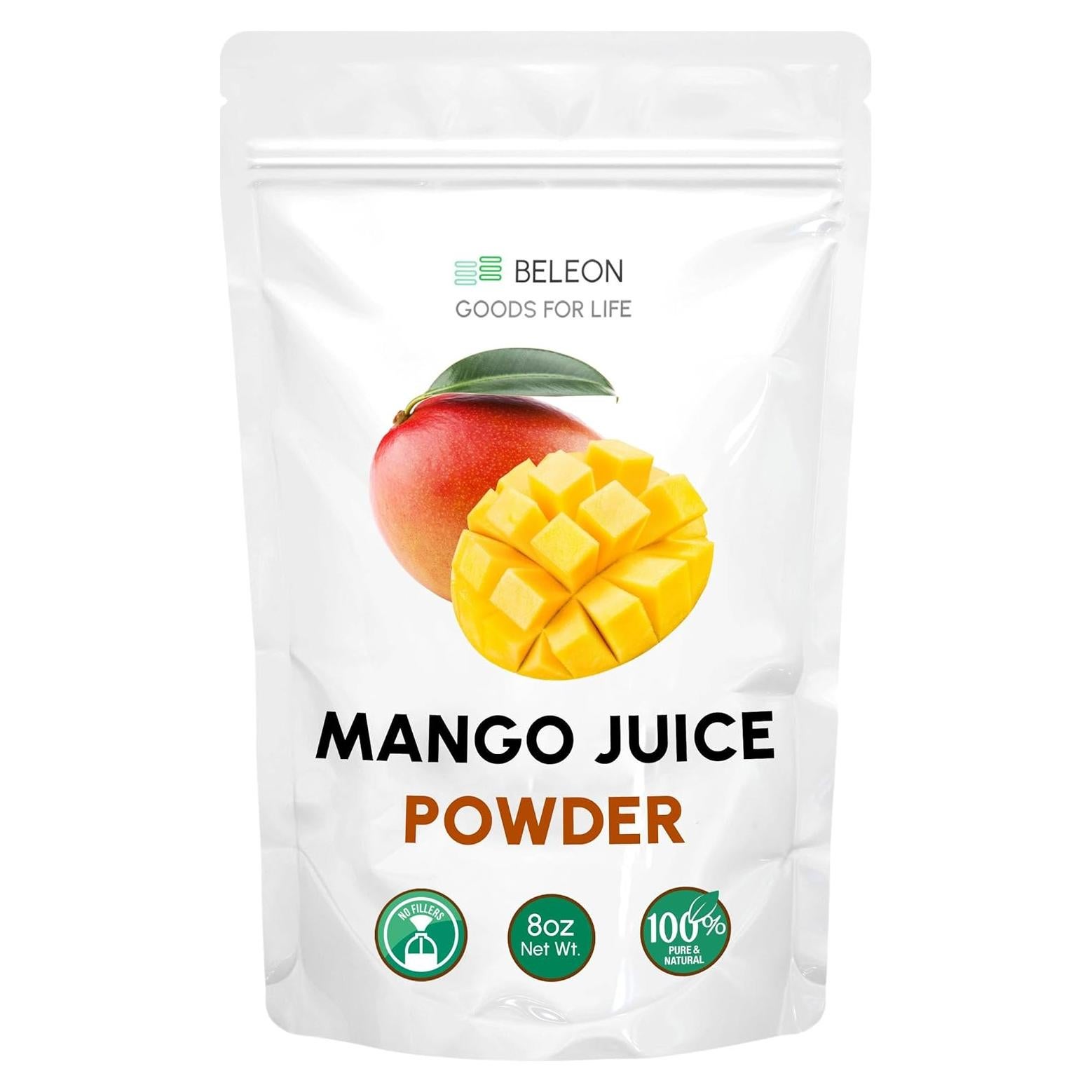 Polvo de Mango Natural Puro Beleon 226.8 g - Sabor Intenso