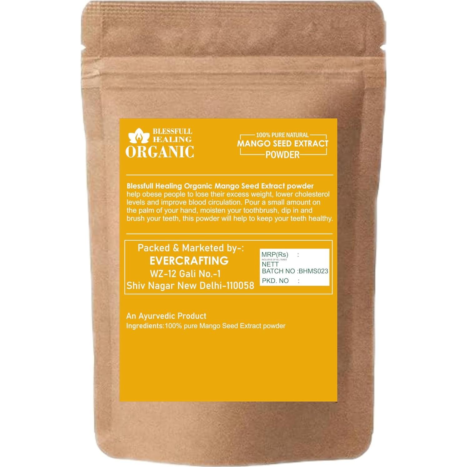 Extracto en polvo de semilla de mango orgánico Blessfull Healing 100g