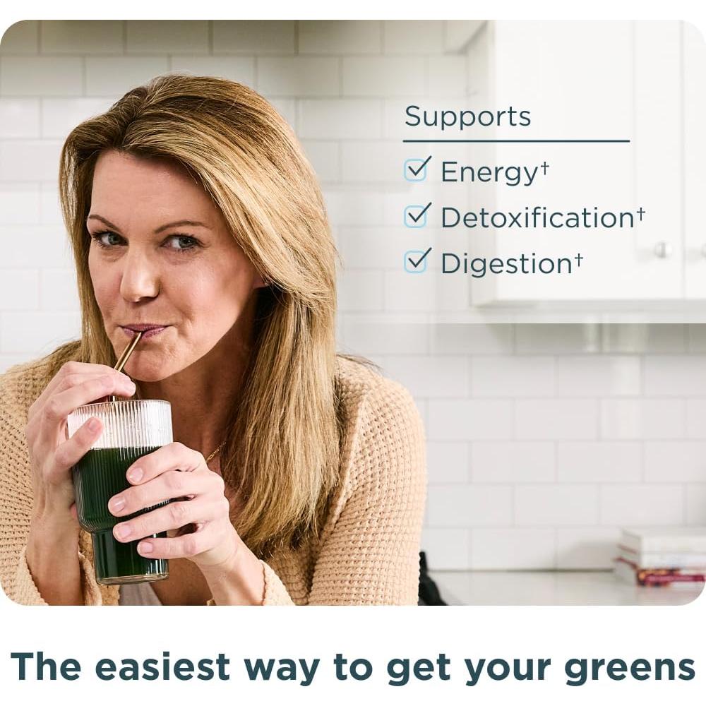 Polvo SuperGreens Orgánico Nutrición Antigua Sabor Mango 12 Porciones