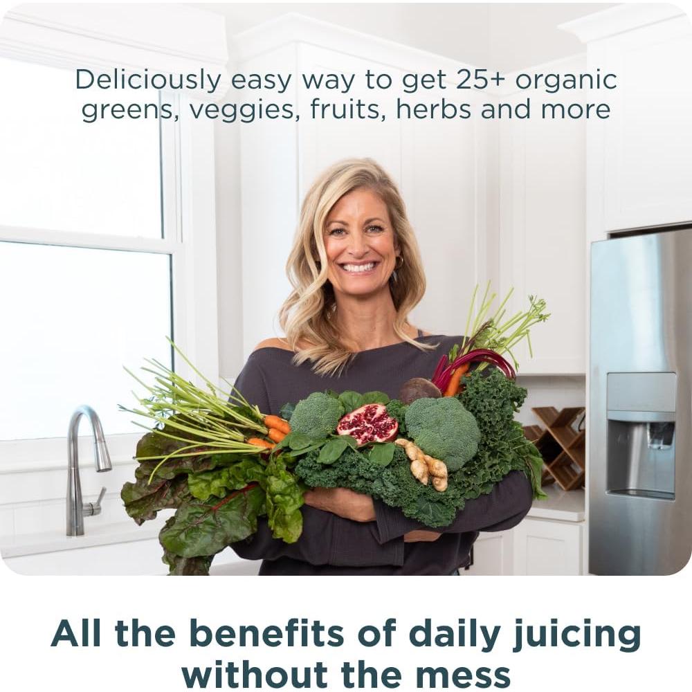 Polvo SuperGreens Orgánico Nutrición Antigua Sabor Mango 12 Porciones