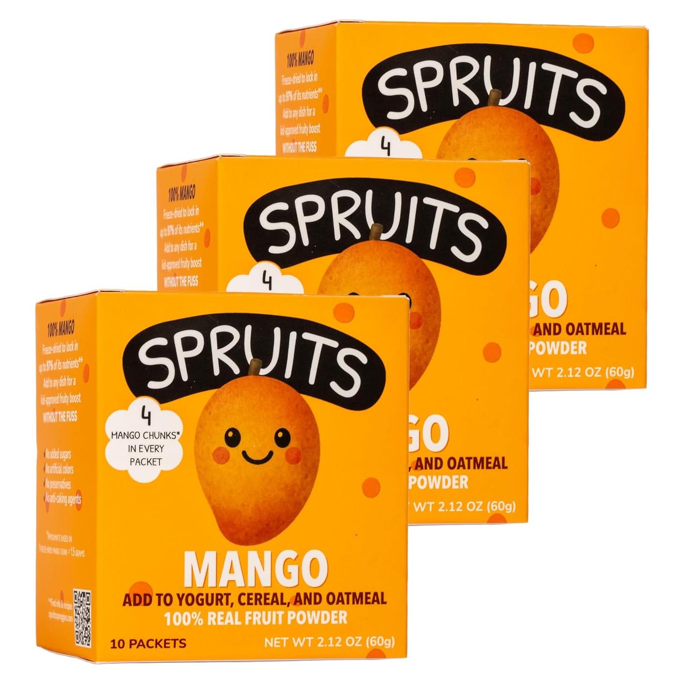 Polvo de Fruta Deshidratada de Mango Spruits - 30 Paquetes