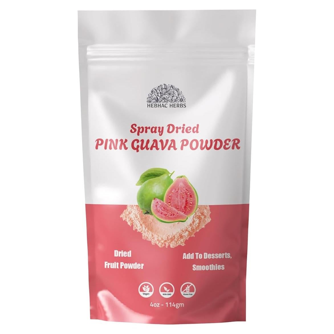 Polvo de Guayaba Rosa 114 g | Bebida Instantánea Natural Sin Gluten
