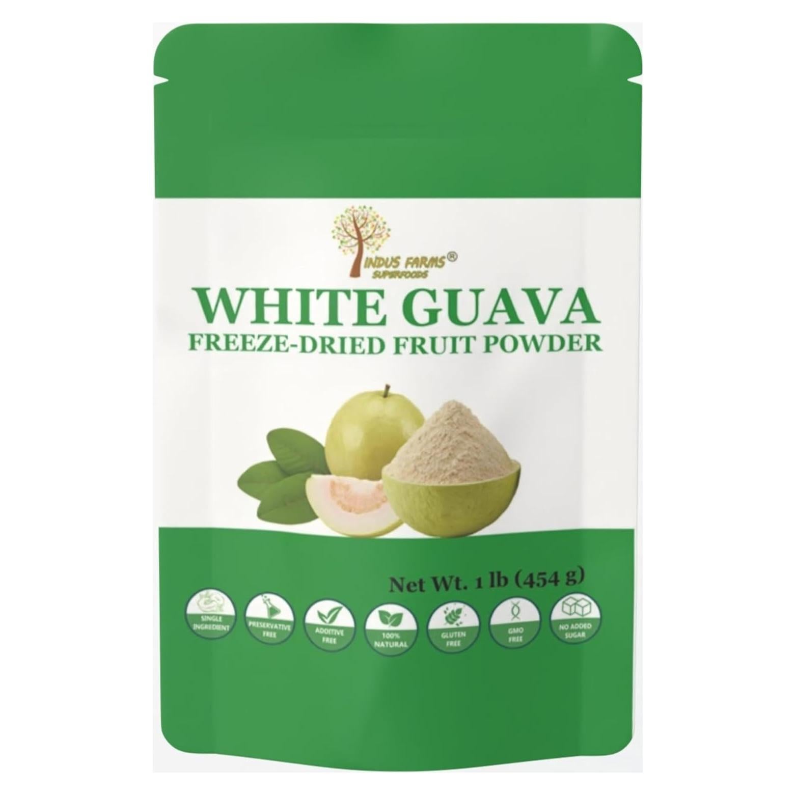 Polvo de Fruta Liofilizada de Guayaba Blanca Indus Farms 0.45 kg