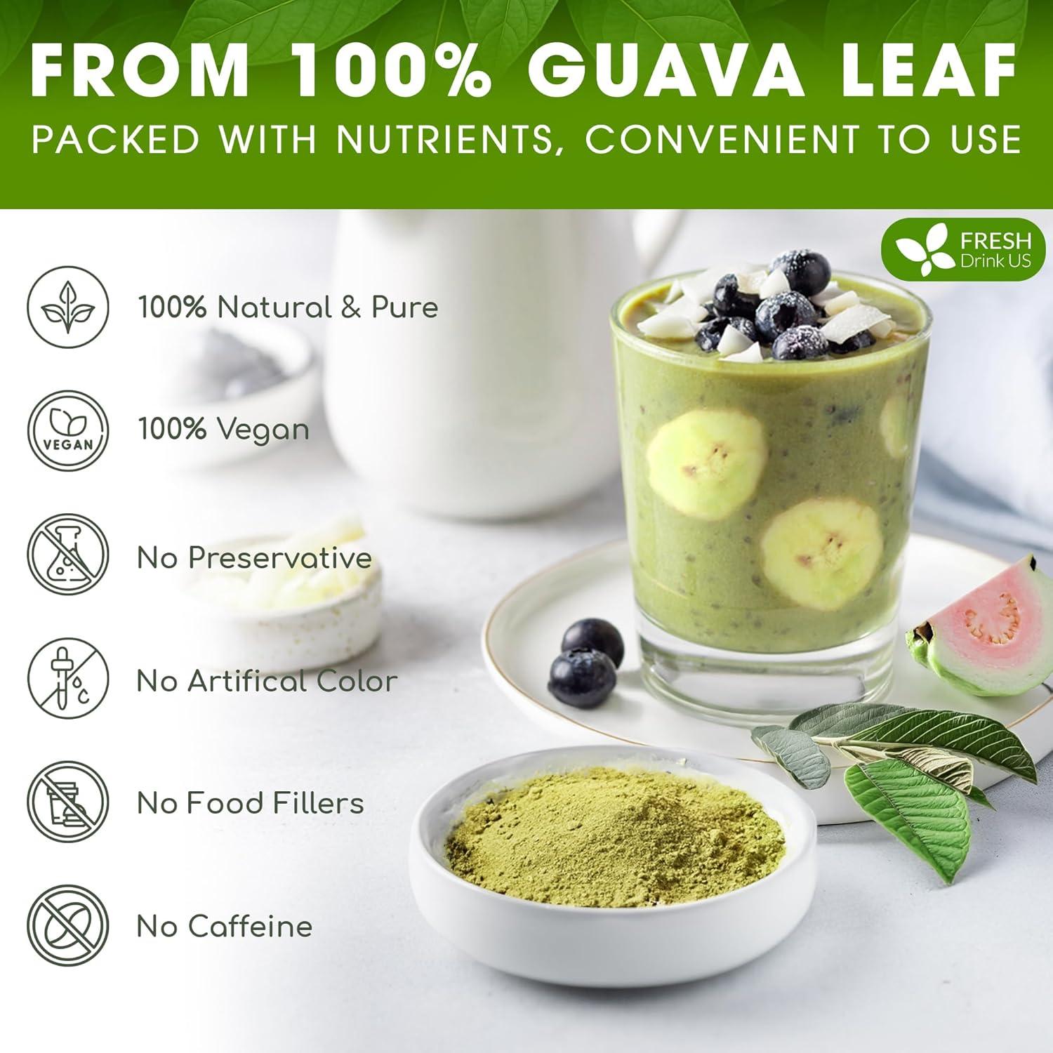 Polvo de Hoja de Guayaba FRESHDRINKUS 127g 100% Natural Sin Aditivos