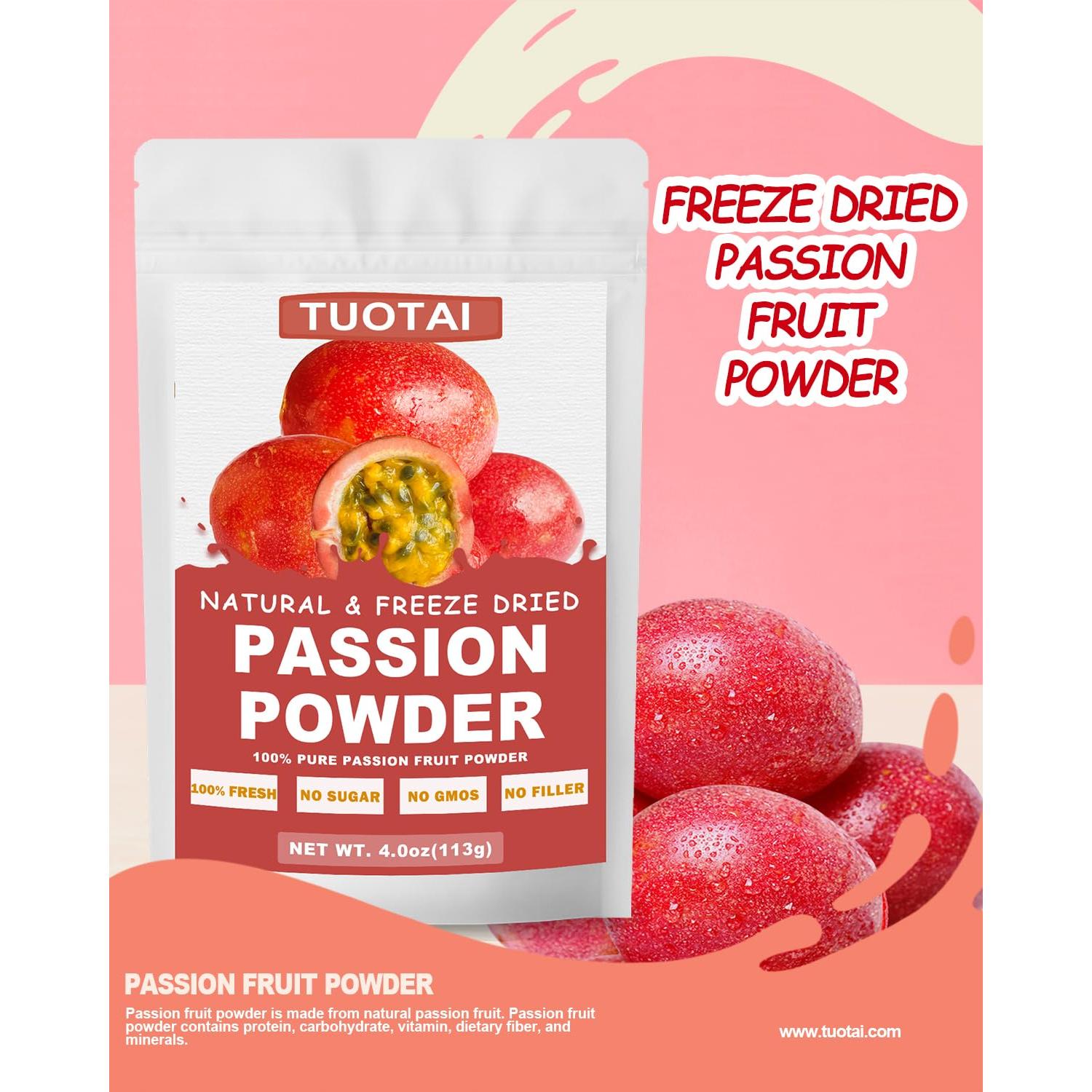 Polvo de Fruta de la Pasión Liofilizado TUOTAI 113.4g